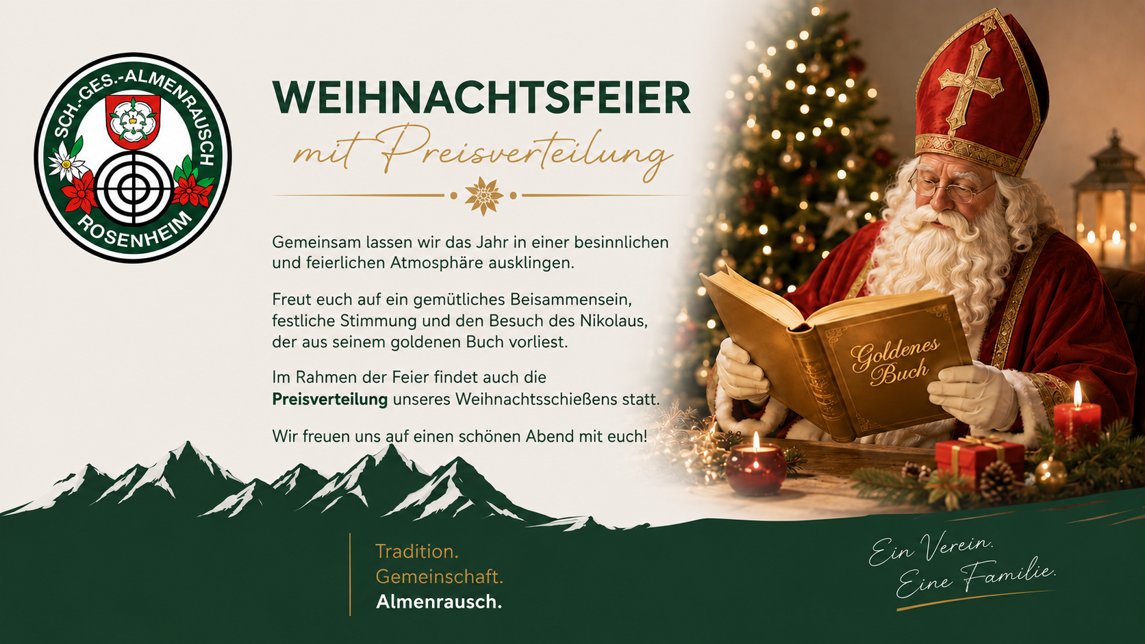 Weihnachtsfeier mit Preisverteilung